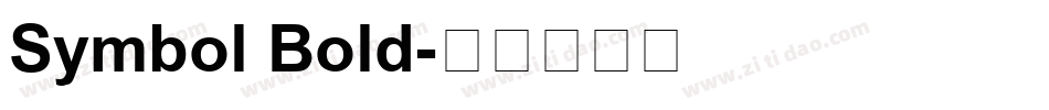 Symbol Bold字体转换